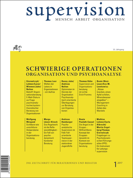 Cover: Supervision – Die Zeitschrift für Beraterinnen und Berater 1.2017